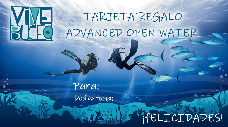 tarjeta regalo advanced open water