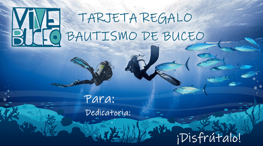 tarjeta regalo bautismo de buceo